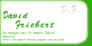 david friebert business card